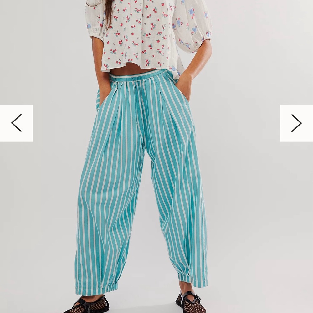Free people To The Sky Striped Parachute Pants